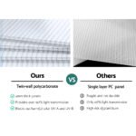 Green Fingers Greenhouse 2.42x1.9x1.95M Aluminium Polycarbonate Green House Garden Shed - Image 7