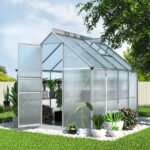Green Fingers Greenhouse 2.42x1.9x1.95M Aluminium Polycarbonate Green House Garden Shed - Image 8