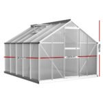 Green Fingers Greenhouse 3x2.5x1.95M Aluminium Polycarbonate Green House Garden Shed - Image 2