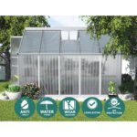 Green Fingers Greenhouse 3x2.5x1.95M Aluminium Polycarbonate Green House Garden Shed - Image 5