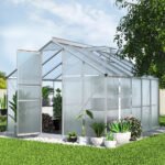 Green Fingers Greenhouse 3x2.5x1.95M Aluminium Polycarbonate Green House Garden Shed - Image 8