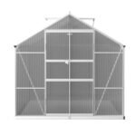 Green Fingers Greenhouse 3x2.5x2.26M Double Doors Aluminium Green House Garden Shed - Image 4