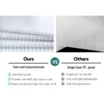 Green Fingers Greenhouse 3x2.5x2.26M Double Doors Aluminium Green House Garden Shed - Image 7