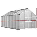 Green Fingers Greenhouse 4.1x2.5x2.26M Double Doors Aluminium Green House Garden Shed - Image 2