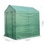 Green Fingers Greenhouse 1.2x1.9x1.9M Walk in Green House Tunnel Plant Garden Shed 4 Shelves - Image 2