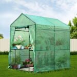 Green Fingers Greenhouse 1.2x1.9x1.9M Walk in Green House Tunnel Plant Garden Shed 4 Shelves - Image 8