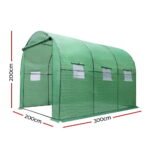 Green Fingers Greenhouse 3x2x2M Walk in Green House Tunnel Plant Garden Shed Dome - Image 2