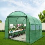 Green Fingers Greenhouse 3x2x2M Walk in Green House Tunnel Plant Garden Shed Dome - Image 8