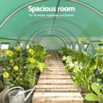Green Fingers Greenhouse 9x3x2M Walk in Green House Tunnel Plant Garden Shed Dome - Image 4