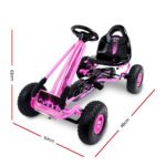 Rigo Kids Pedal Go Kart Ride On Toys Racing Car Rubber Tyre Pink - Image 2