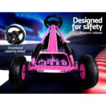 Rigo Kids Pedal Go Kart Ride On Toys Racing Car Rubber Tyre Pink - Image 4