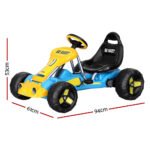 Rigo Kids Pedal Go Kart Ride On Toys Racing Car Plastic Tyre Blue - Image 2
