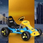 Rigo Kids Pedal Go Kart Ride On Toys Racing Car Plastic Tyre Blue - Image 7
