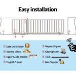 Electric Sliding Gate Opener 1200KG Auto Remote Hardware Kit Rail 4M - Image 7