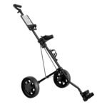 Everfit Golf Buggy Quick Folding Trolley Golf Cart Trolley 2 Wheels Cup Holder - Image 3