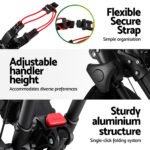 Everfit Golf Buggy Foldable Trolley Golf Cart Swivel Wheel Umbrella Bottle Stand - Image 6
