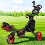 Everfit Golf Buggy Foldable Trolley Golf Cart Swivel Wheel Umbrella Bottle Stand - Image 7