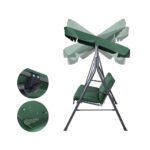 Gardeon Outdoor Swing Chair Garden Chair Bench Furniture Canopy 3 Seater Green - Image 3