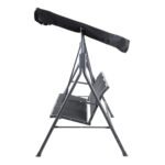 Gardeon Outdoor Swing Chair Garden Bench Furniture Canopy 3 Seater Mesh Black - Image 4