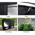 Green Fingers Grow Tent 240x120x200CM Hydroponics Kit Indoor Plant Room Black - Image 6