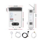 Devanti Portable Gas Water Heater Outdoor Camping Shower White - Image 2