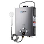 Devanti Portable Gas Water Heater With Pump LPG System Grey