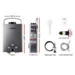 Devanti Portable Gas Water Heater With Pump LPG System Grey - Image 2