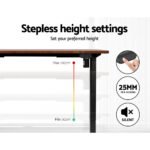 Artiss Standing Desk Motorised Rustic Brown 140CM - Image 4