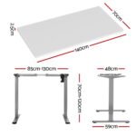 Artiss Standing Desk Motorised 140CM White - Image 3