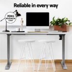 Artiss Standing Desk Motorised 140CM White - Image 7