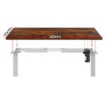 Artiss Standing Desk Motorised Sit Stand Desks Rustic Brown 140CM - Image 3