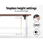 Artiss Standing Desk Motorised Sit Stand Desks Rustic Brown 140CM - Image 4