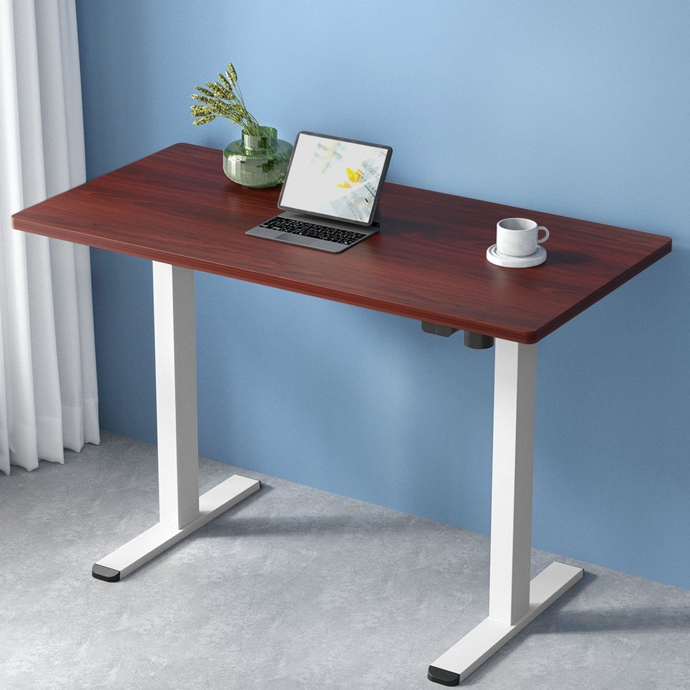 HASD-114G-WHDF-WADB-120-61843-06.jpg Artiss Standing Desk Motorised Sit Stand Desks Walnut 120CM - Image 1