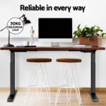 Artiss Standing Desk Motorised Dual Motor Rustic Brwon 140CM - Image 6