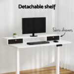 Artiss Electric Standing Desk Dual Motor Office Table With Shelf Drawer120CM - Image 5