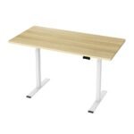 Artiss Standing Desk Motorised Dual Motor 140CM White Oak - Image 7