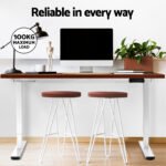 Artiss Standing Desk Motorised Dual Motor 140CM Walnut - Image 6