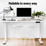 Artiss Standing Desk Motorised Dual Motor 120CM White - Image 6