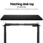 Artiss Standing Desk Frame Only Dual Motor Motorised Adjustable 125KG Load Black - Image 6