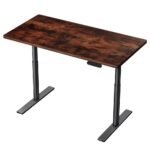 Artiss Standing Desk Motorised Electric Dual Motor Rustic Brown 120CM - Image 7