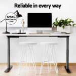 Artiss Standing Desk Motorised Electric Dual Motor White 140CM - Image 6