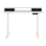 Artiss Electric Standing Desk with Storage Rack Shelf Drawers White 120CM - Image 3