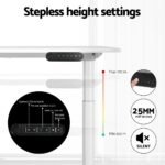 Artiss Electric Standing Desk with Storage Rack Shelf Drawers White 120CM - Image 4