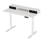 Artiss Electric Standing Desk with Storage Rack Shelf Drawers White 120CM - Image 7