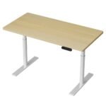 Artiss Standing Desk Motorised Electric Dual Motor 120CM White Oak - Image 7