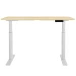 Artiss Standing Desk Motorised Electric Dual Motor 140CM White Oak - Image 3