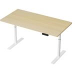 Artiss Standing Desk Motorised Electric Dual Motor 140CM White Oak - Image 7