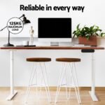 Artiss Standing Desk Motorised Electric Dual Motor 120CM Rustic Brown - Image 6