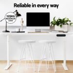 Artiss Standing Desk Motorised Electric Dual Motor 140CM White - Image 6