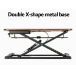 Artiss Standing Desk Riser Height Adjustable Rustic Brown 80CM - Image 6